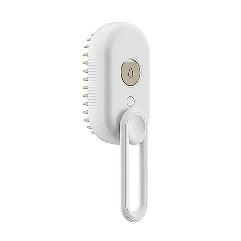 Fluffs 3-in-1 Electric Steam Cat Grooming Brush with Water Spray and Massage Function for Hair Removal